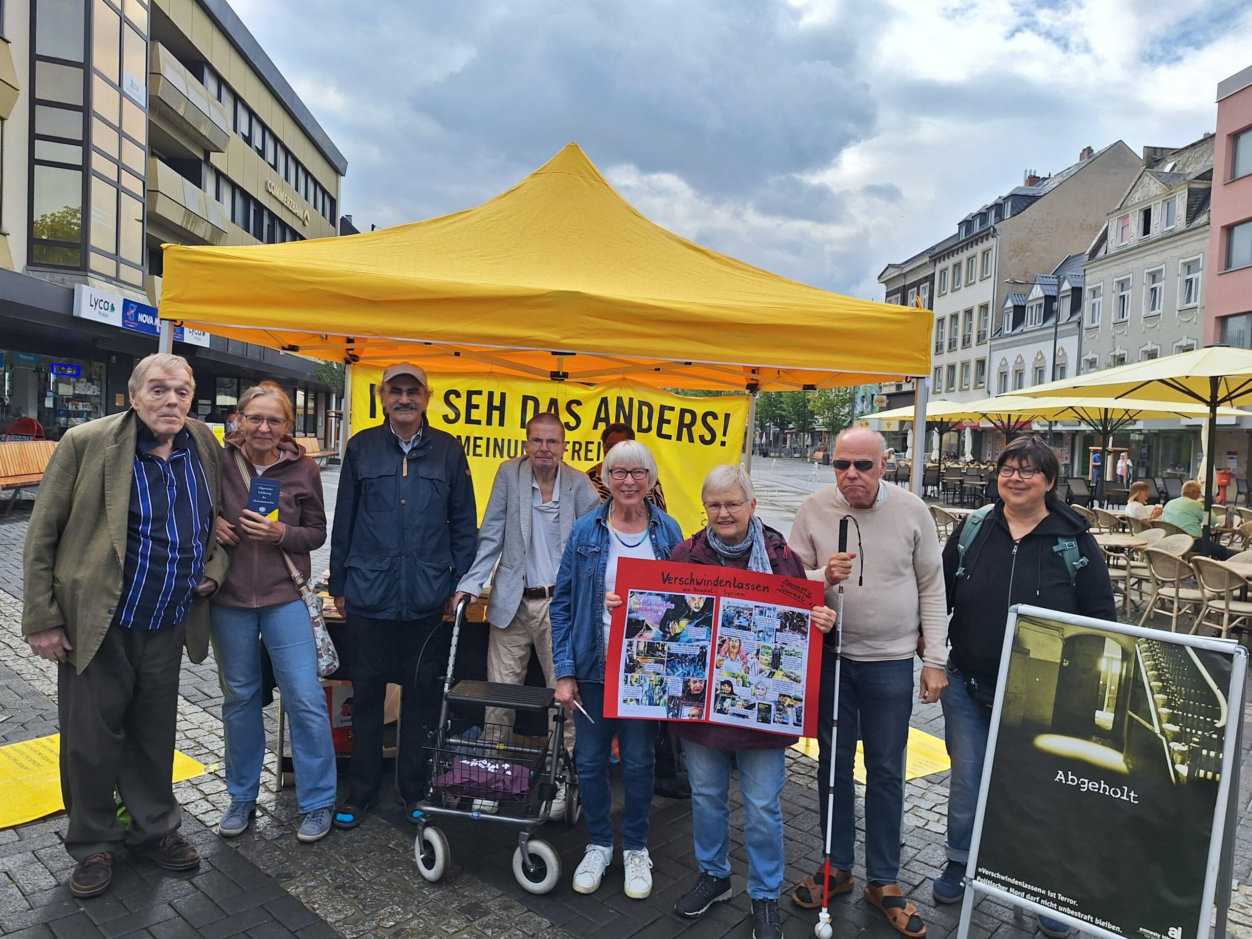 Infostand zum Thema Verschwindenlassen vom 22.8.2026 am Luisenplatz in Neuwied